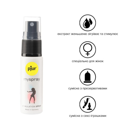 фото Возбуждающий спрей для женщин pjur My Spray 20 мл с экстрактом алоэ, эффект покалывания  || фото Збудливий спрей для жінок pjur My Spray 20 мл з екстрактом алое, ефект поколювання 