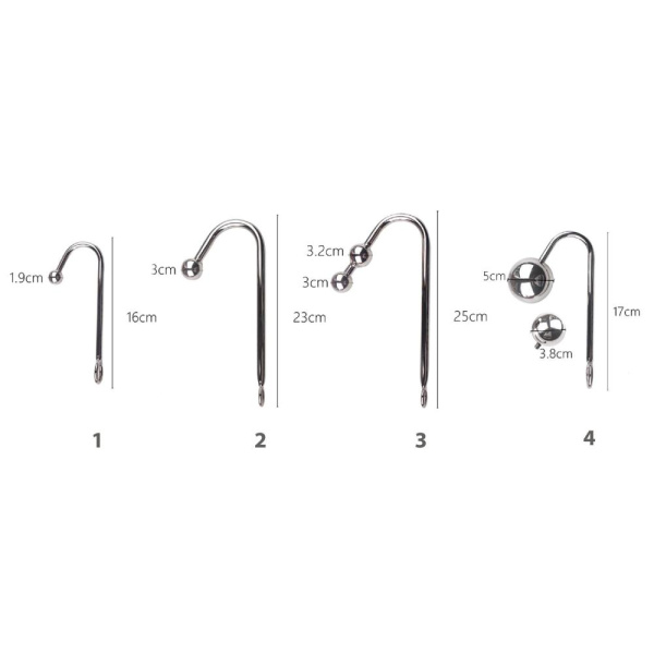 купить Анальный крюк 2 с ошейником из натуральной кожи Art of Sex - Anal hook, Черный