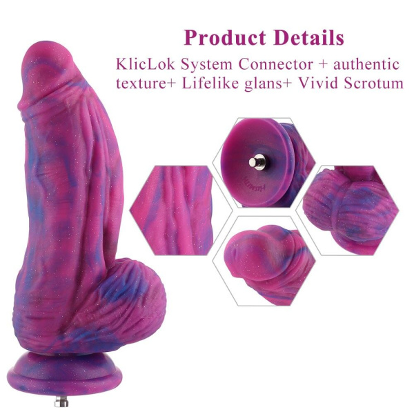 купить Фаллоимитатор для секс-машин Hismith 9.45" Silicone Fantasy Series Dildo, система крепления KlicLok