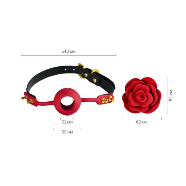 купить Роскошный кляп в виде розы Zalo - Rose Ball Gag, двойное использование