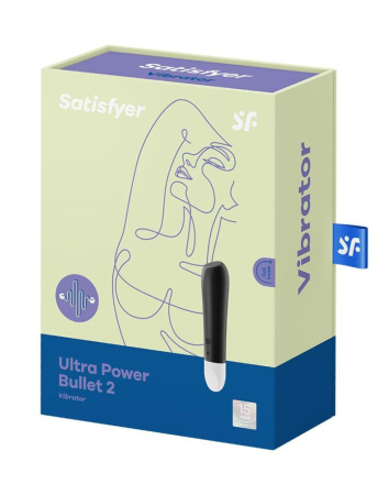 фото Вибропуля перезаряжаемая Ultra Power Bullet 2 Black  || фото Вібропуля на акумуляторі Satisfyer Ultra Power Bullet 2 Black 