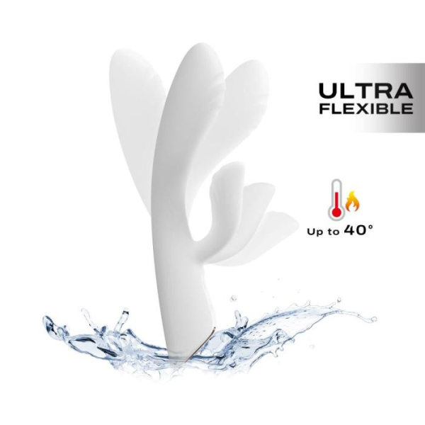 купить Вибратор-кролик с подогревом Dorcel FLEXI RABBIT WHITE, гибкий ствол