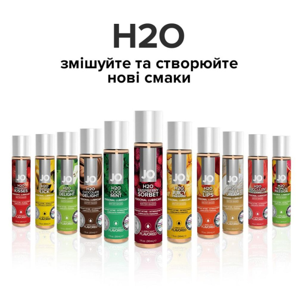 купить Смазка на водной основе System JO H2O — Raspberry Sorbet (120 мл) без сахара, растительный глицерин