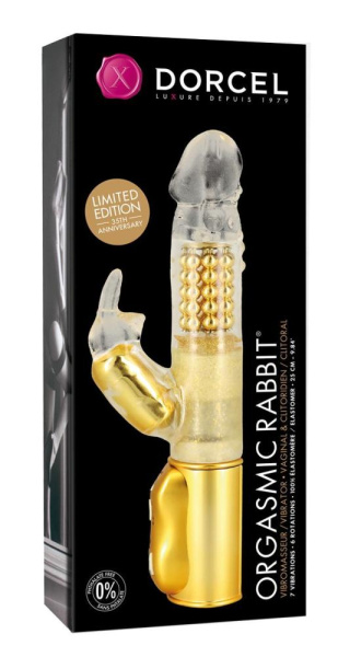 купить Вибратор-кролик Dorcel Orgasmic Rabbit Gold с жемчужным массажем