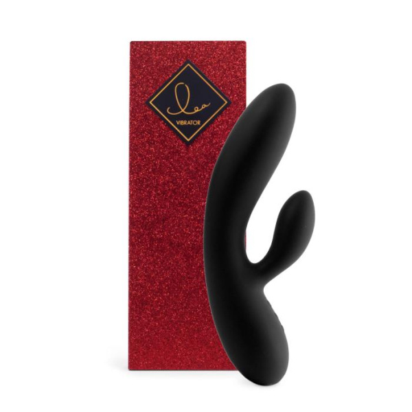 купити Гнучкий вібратор кролик з двома моторами FeelzToys Lea Rabbit Vibrator Black