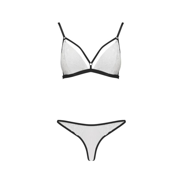 купити Комплект білизни ORIHIME SET white S/M - Passion: стрепи: ліф і трусики