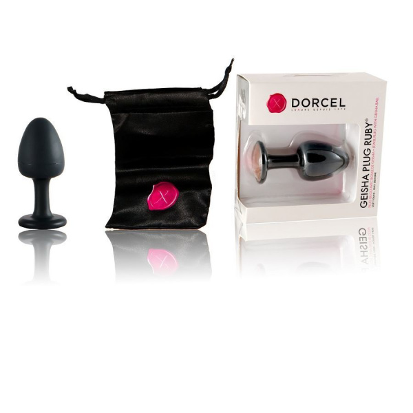 купить Анальная пробка Dorcel Geisha Plug Ruby XL с шариком внутри, создает вибрации, макс диаметр 4,5см