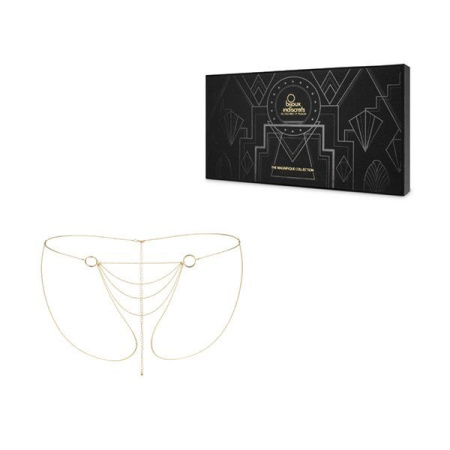 фото Цепочка-трусики Bijoux Indiscrets Magnifique Bikini Chain – Gold, украшение для тела  || фото Ланцюжок-трусики Bijoux Indiscrets Magnifique Bikini Chain – Gold, прикраса для тіла 