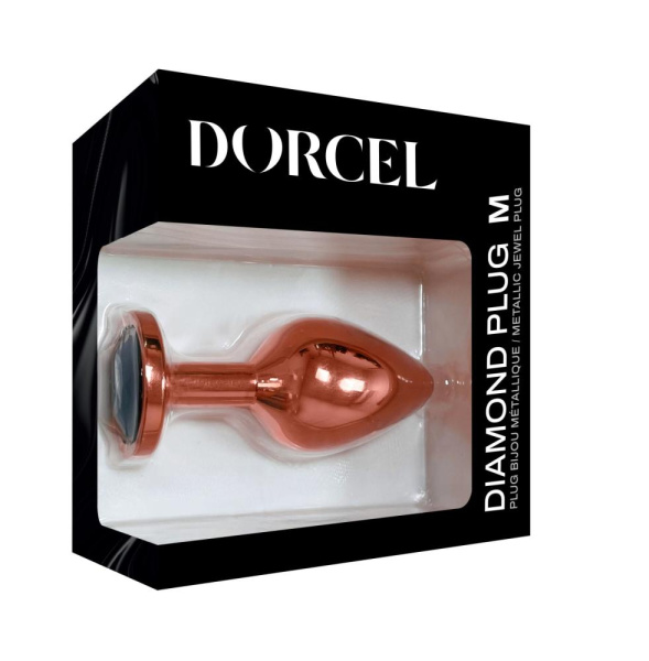 купить Металлическая анальная пробка с украшением в виде кристалла Dorcel - Diamond Plug M