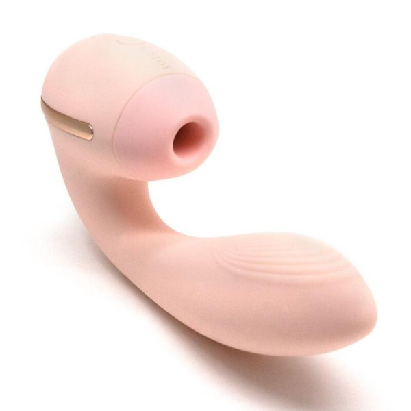 купити Вакуумний вібратор Kistoy Tina Mini Light Pink, вагінально-кліторальний