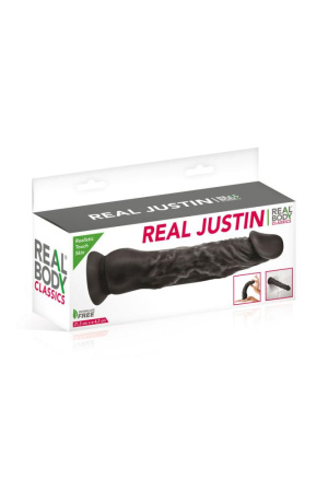 фото Фаллоимитатор с присоской Real Body - Real Justin Black, TPE, диаметр 4,2см  || фото Фалоімітатор із присоскою Real Body — Real Justin Black, TPE, діаметр 4,2 см 