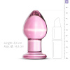 фото Розовая анальная пробка из стекла Gildo Pink Glass Buttplug No. 27  || фото Рожева анальна пробка зі скла Gildo Pink Glass Buttplug 