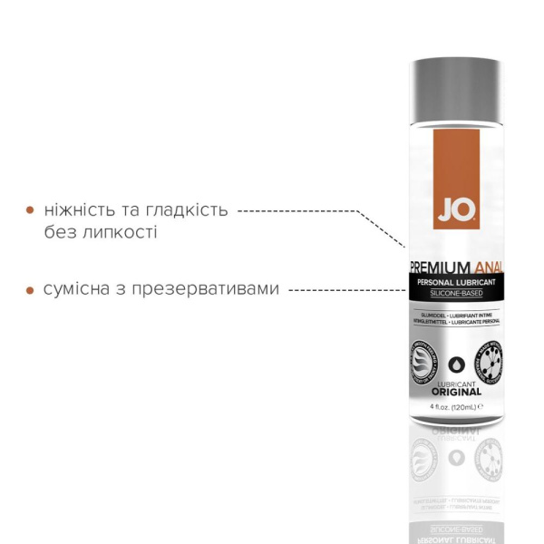 купить Анальная смазка System JO ANAL PREMIUM - ORIGINAL (120 мл) на силиконовой основе водостойкая
