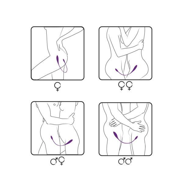 купить Вибратор двусторонний Adrien Lastic AD-2 с пультом LRS