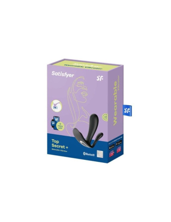 фото Двойной смарт-вибратор в трусики Satisfyer Top Secret+ Black  || фото Подвійний смарт-вібратор у трусики Satisfyer Top Secret+ Black 