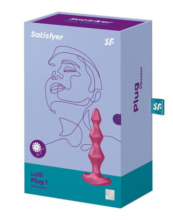 фото Анальный стимулятор-бусины с двумя моторами Satisfyer Lolli-Plug 1 (Berry)  || фото Анальный стимулятор-бусины с двумя моторами Satisfyer Lolli-Plug 1 Berry 