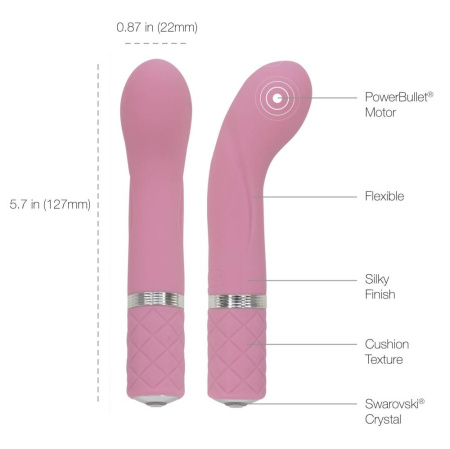 фото Роскошный вибратор Pillow Talk - Racy Pink с кристаллом Сваровски для точки G, подарочная упаковка  || фото Розкішний вібратор Pillow Talk - Racy Pink з кристалом Сваровські для точки G, подарункова упаковка 