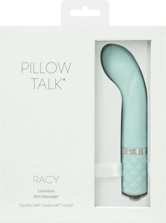 фото Роскошный вибратор Pillow Talk - Racy Teal с кристаллом Сваровски для точки G, подарочная упаковка  || фото Розкішний вібратор Pillow Talk - Racy Teal з кристалом Сваровські для точки G, подарункова упаковка 