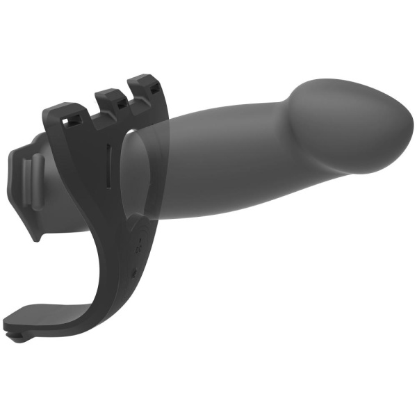 купить Страпон унисекс Doc Johnson Body Extensions – Be Risque, вибрация, пульт управления, полая насадка
