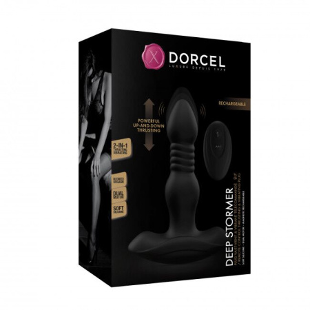 фото Анальная пробка с вибрацией и пульсацией Dorcel DEEP STORMER  || фото Анальна пробка з вібрацією та пульсацією Dorcel DEEP STORMER 