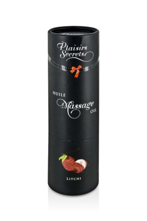 фото Массажное масло Plaisirs Secrets Litchi (59 мл) с афродизиаками, съедобное, подарочная упаковка  || фото Масажна олія Plaisirs Secrets Litchi (59 мл) з афродизіаками, їстівна, подарункове паковання 