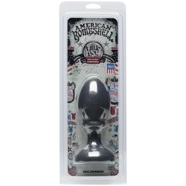 купить Анальная пробка Doc Johnson American Bombshell Little Boy - Gun Metal, диаметр 5,59 см