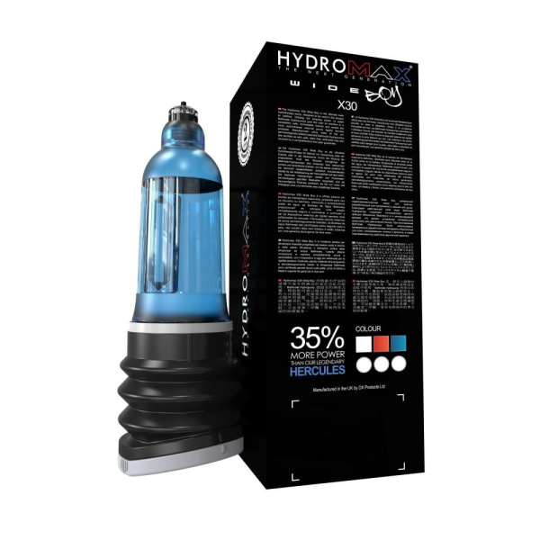 купити Гідропомпа Bathmate Hydromax 7 WideBoy Blue (X30) для члена довжиною від 12,5 до 18 см, діаметр до 5