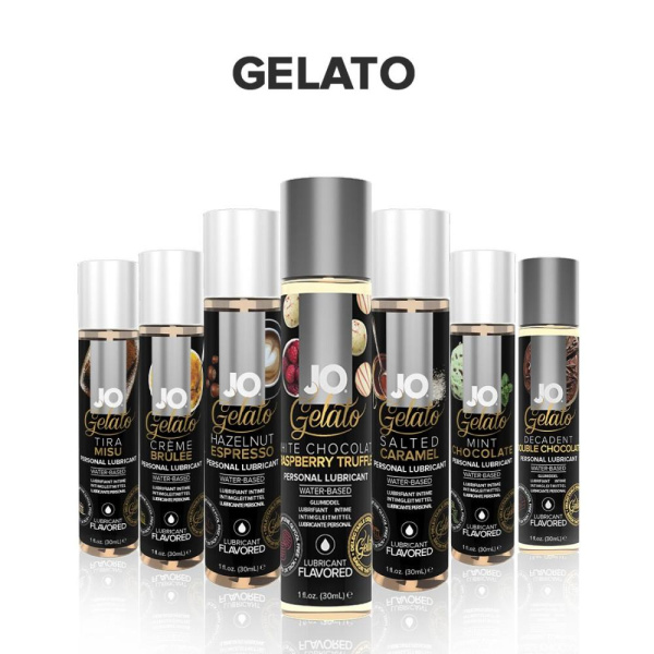 купить Смазка на водной основе System JO GELATO White Chocolate Raspberry (120 мл) без сахара и парабенов