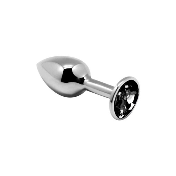 купить Металлическая анальная пробка с кристаллом Alive Mini Metal Butt Plug Black S