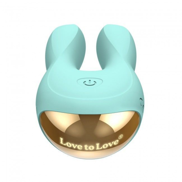 купить Вибратор-кролик Love To Love Hear Me Menthe с двумя моторчиками и разноцветной LED-подсветкой