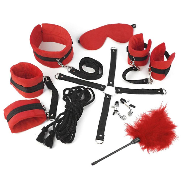 купить Набор БДСМ Art of Sex - Soft Touch BDSM Set, 9 предметов, Красный