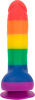 фото Радужный фаллоимитатор ADDICTION - JUSTIN - 8" - RAINBOW, 20,3 см, силикон  || фото Райдужний фалоімітатор ADDICTION - JUSTIN - 8 "- RAINBOW, 20,3 см, силікон, вібропуля в подарунок 