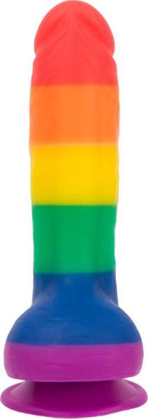купить Радужный фаллоимитатор ADDICTION - JUSTIN - 8" - RAINBOW, 20,3 см, силикон