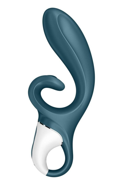купить Смарт вибратор кролик Satisfyer Hug Me Bluegrey, 2 мотора, диаметр 4,2см, широкая клиторальная часть