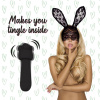 фото Мини-вибратор FeelzToys Mister Bunny Black с двумя насадками  || фото Міні-вібратор FeelzToys Mister Bunny Black з двома насадками 