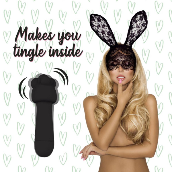 купить Мини-вибратор FeelzToys Mister Bunny Black с двумя насадками