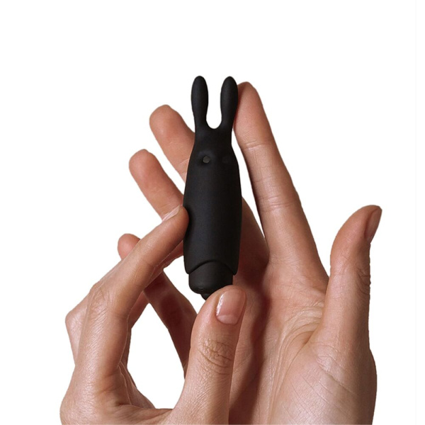 купить Вибропуля Adrien Lastic Pocket Vibe Rabbit Black со стимулирующими ушками