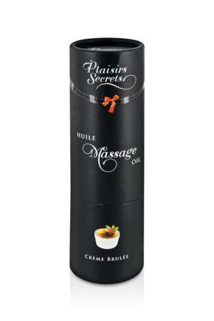 фото Массажное масло Plaisirs Secrets Creme Brulee (59 мл) с афродизиаками съедобное, подарочная упаковка  || фото Масажна олія Plaisirs Secrets Creme Brulee (59 мл) з афродизіаками їстівна, подарункове паковання 