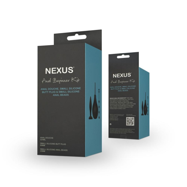 купить Набор новичка для анальной стимуляции Nexus ANAL BEGINNER KIT, спринцовка 224 мл, анальные бусы 20 м
