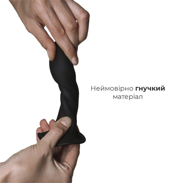 купить Дилдо с присоской Adrien Lastic Hitsens 5 Black, отлично для страпона, диаметр 2,4см, длина 13см