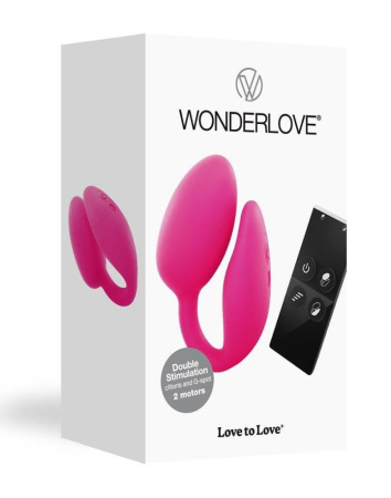 фото Виброяйцо с клиторальной стимуляцией Love To Love Wonderlove с пультом ДУ, можно под одежду  || фото Віброяйце з кліторальною стимуляцією Love To Love Wonderlove з пультом ДК, можна під одяг 