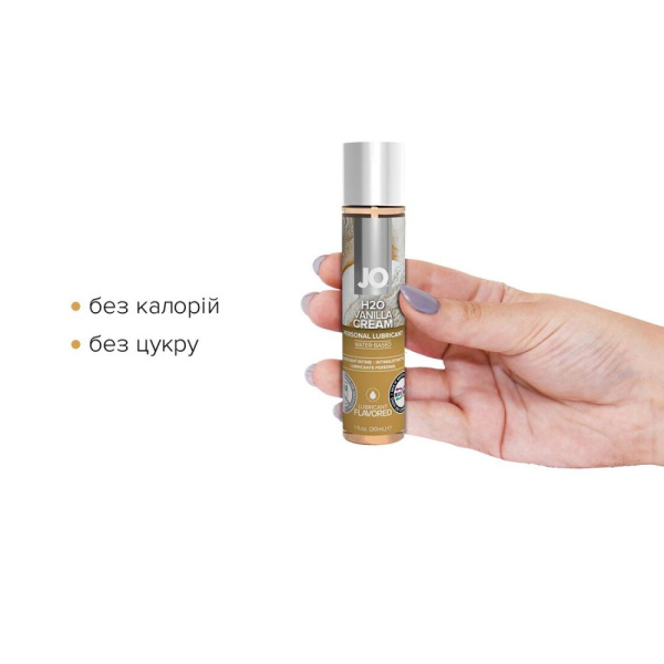 купить Смазка на водной основе System JO H2O — Vanilla Cream (30 мл) без сахара, растительный глицерин