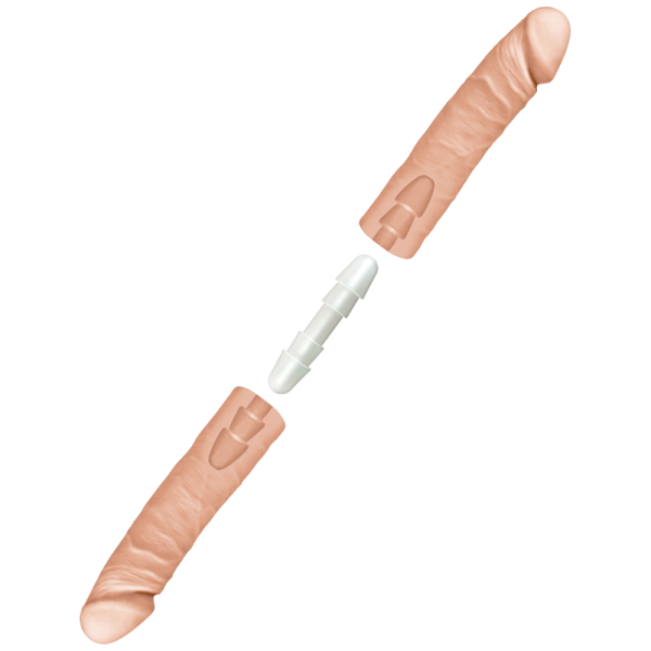 купить Фаллоимитатор двойной Doc Johnson The D - Double D - 16 Inch - ULTRASKYN, диаметр 4,4см, Vack-U-Lock
