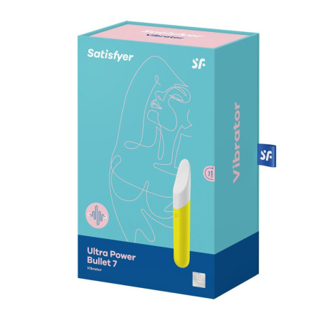 фото Минивибратор с гибким язычком Satisfyer Ultra Power Bullet 7 Yellow  || фото Мінівібратор з гнучким язичком Satisfyer Ultra Power Bullet 7 Yellow 
