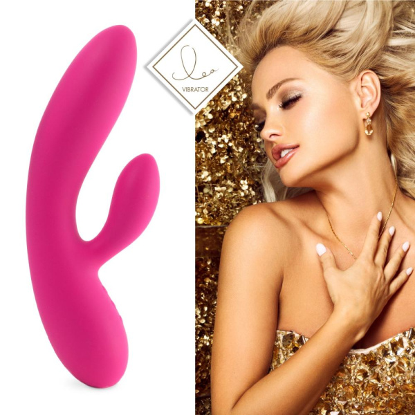 купить Гибкий вибратор кролик с двумя моторами FeelzToys Lea Rabbit Vibrator Rubine Red