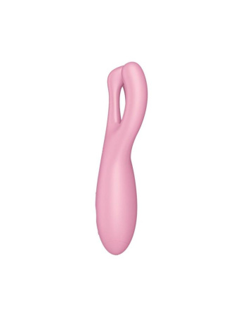 фото Клиторальный смарт вибратор Satisfyer Threesome 4 Pink с тремя пальчиками  || фото Кліторальний смарт вібратор Satisfyer Threesome 4 Pink з трьома пальчиками 