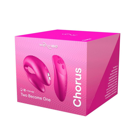 фото Смарт-вибратор для пар We-Vibe Chorus Cosmic Pink, сенсорное управление вибрациями сжатием пульта  || фото Смарт-вібратор для пар We-Vibe Chorus Cosmic Pink, сенсорне керування вібраціями стисненням пульта 