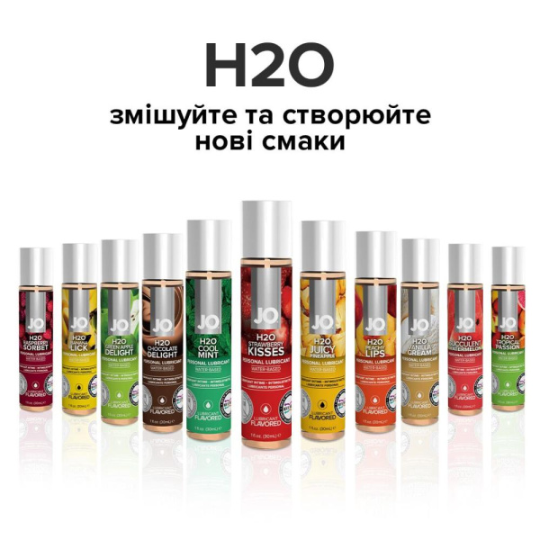 купить Смазка на водной основе System JO H2O - Strawberry Kiss (60 мл) без сахара, растительный глицерин