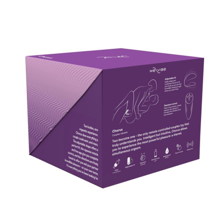 фото Смарт-вибратор для пар We-Vibe Chorus Purple, сенсорное управление вибрациями сжатием пульта  || фото Смарт-вібратор для пар We-Vibe Chorus Purple, сенсорне керування вібраціями стисненням пульта 