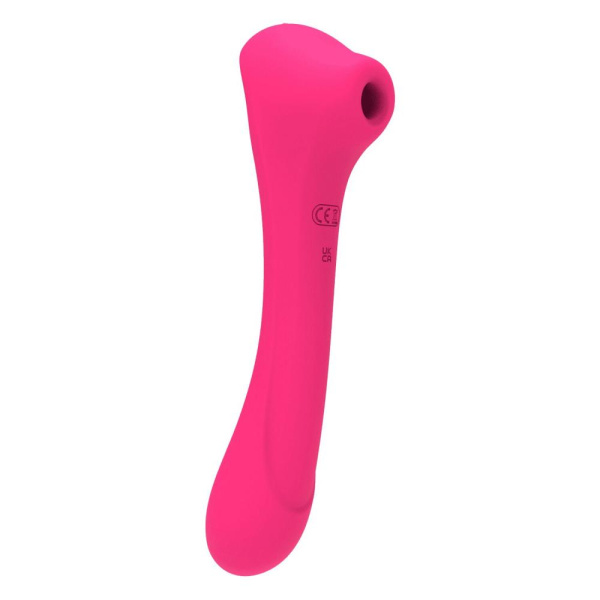 купити Вібратор та вакуумний кліторальний стимулятор 2-в-1 Alive Quiver Magenta Pink оновлена ​​модель
